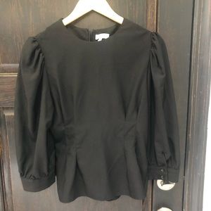 Black peplum blouse. Size 6 (UK 10)